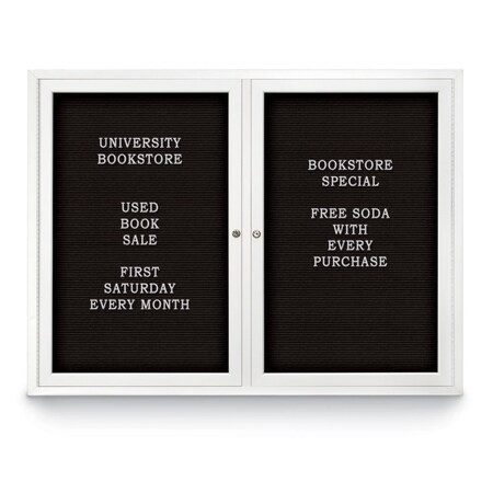 United Visual Products Indoor Enclosed Combo Board, 42"x32", Bronze Frame/Black & Cinnabar UVCB4232BZ-BLACK-CINNABA